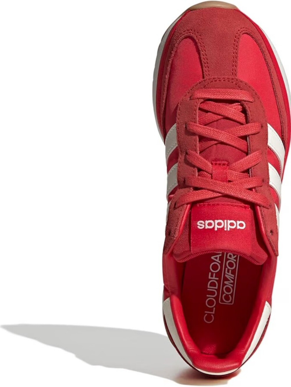adidas Women’s Red 70s Retro 2.0 Runner Sneaker Cloudfoam Comfort, 6.5